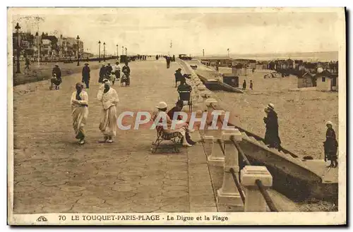 Cartes postales Le Touquet Paris Plage La Digue et la Plage