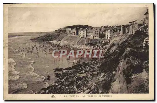 Cartes postales Le Portel La Plage et les Falaises