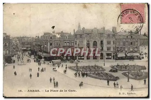 Cartes postales Arras La Place de la Gare