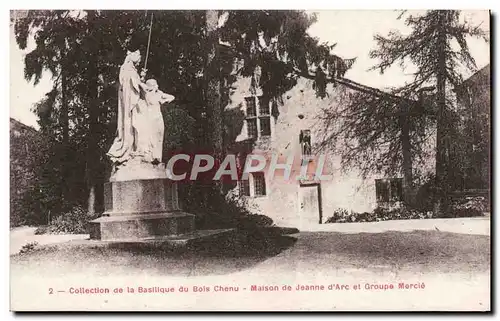 Ansichtskarte AK Collection de la Basilique du Bois Chenu Maison de Jeanne d&#39Arc et Groupe Mercie