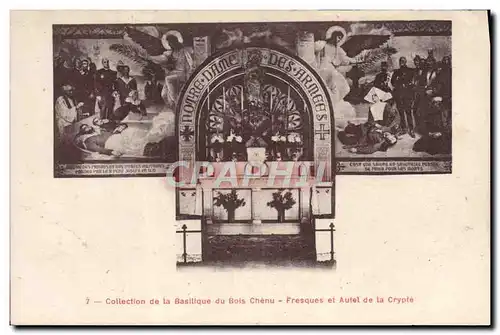 Cartes postales Collection de la Basilique du Bois Chenu Fresques et Autel de la Crypte