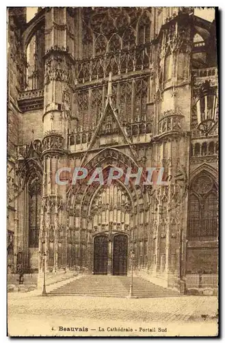 Cartes postales Beauvais La Cathodrale Portail Sud