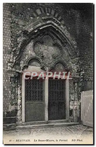 Cartes postales Beauvais La Basse Oeuvre le Portail