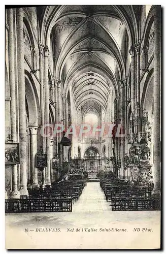 Cartes postales Beauvais Nef de l&#39Eglise Saint Etienne