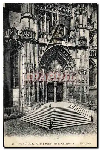 Cartes postales Beauvais Grand Portail de la Cathedrale