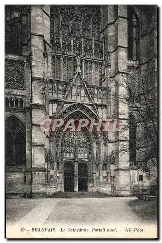 Cartes postales Beauvais La Cathedrale Portail Nord