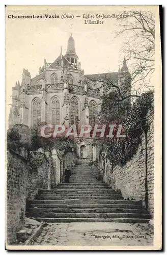 Ansichtskarte AK Chaumont en Vexin Eglise Saint Jean Baptiste L&#39Escalier
