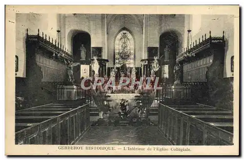 Cartes postales Gerberoy Historique L'Interieur de L'Eglise Collegiale Stalles Vierge