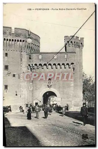 Ansichtskarte AK Perpignan Porte Notre Dame du Castillet