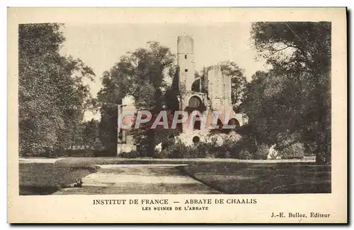 Cartes postales Institut De France Abbaye de Chaalis Les ruines de l'abbaye