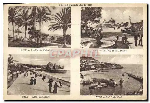 Ansichtskarte AK Nice Jardin des Palmiers Jetee promenade Jetee et jardins Entree du port Bateaux