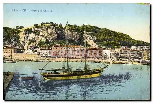 Cartes postales Nice Le Port et le Chateau Bateau Voilier