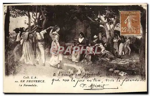 Cartes postales En Provence la farandole Folklore