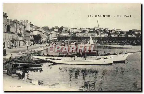 Cartes postales Cannes Le Port Bateaux