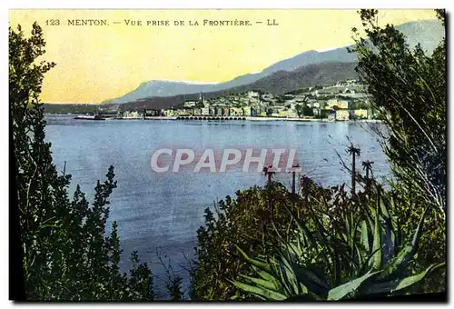 Cartes postales Menton Vue Prise de la Frontiere