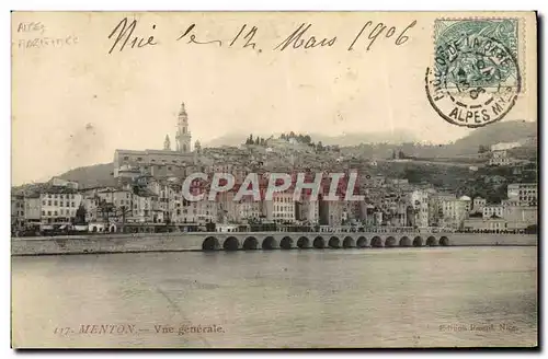 Cartes postales Menton Vue Generale