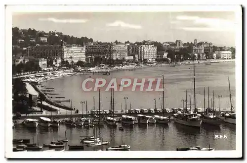 Moderne Karte Cannes Vue sur le Port Croisette Bateaux