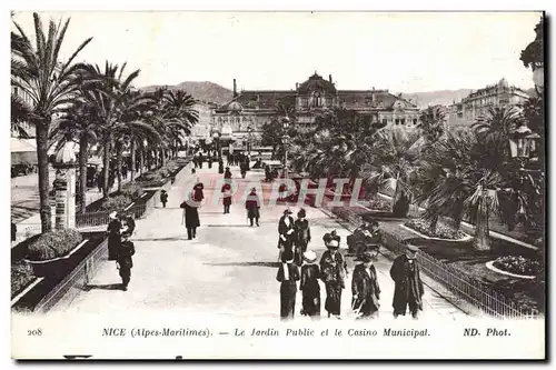 Cartes postales Nice Le Jardin Public et le Casino Municipal