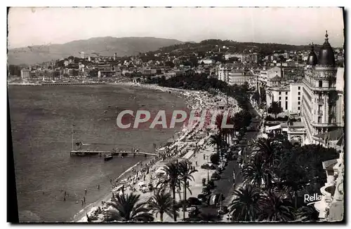 Moderne Karte Cannes Le Boulevard de la Croisette et le Mont Chevalier