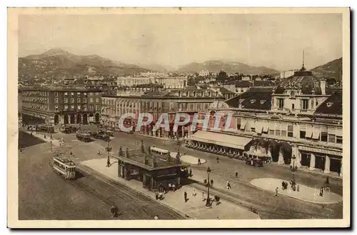 Ansichtskarte AK Nice La Place Massena Tramway