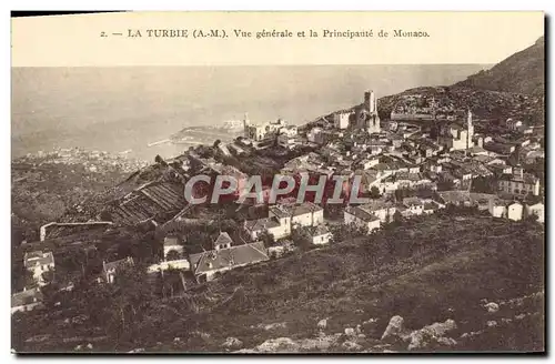 Cartes postales La Turbie Vue Generale et la Principaute de Monaco