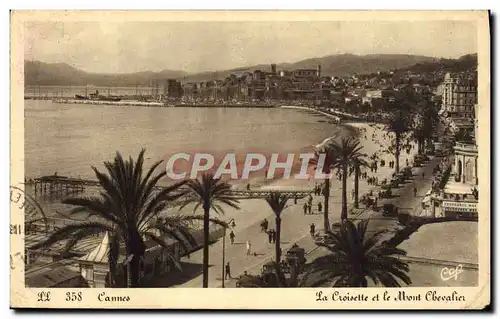 Cartes postales Cannes La Croisette et le mont Chevalier