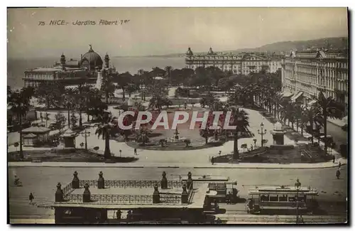 Cartes postales Nice Jardins Albert 1er Tramway