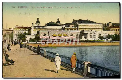 Cartes postales Cannes La jetee d&#39Edouard VII et le casino