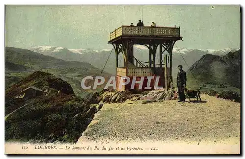 Cartes postales Lourdes Le Sommet du Pic du Jer et Les Pyrenees Chien