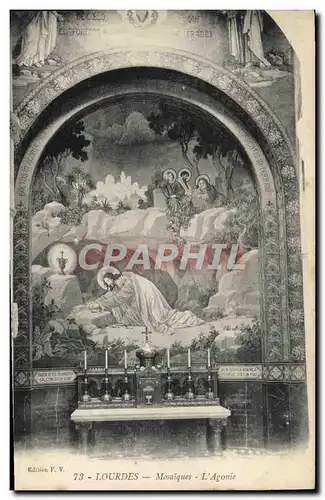 Cartes postales Lourdes Mosaiques L&#39Agonie Christ