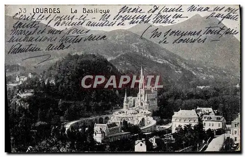 Cartes postales Lourdes La Basilique