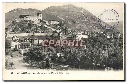 Cartes postales Lourdes Le Chateau et le Pic du Jer