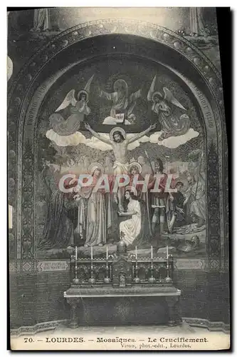 Cartes postales Lourdes Mosaiques Le Crucifiement Christ