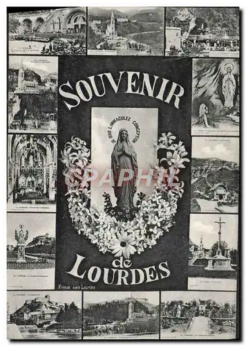 Cartes postales Souvenir De Lourdes