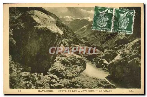 Cartes postales Gavarnie Route De Luz A Gavarnie le chaos