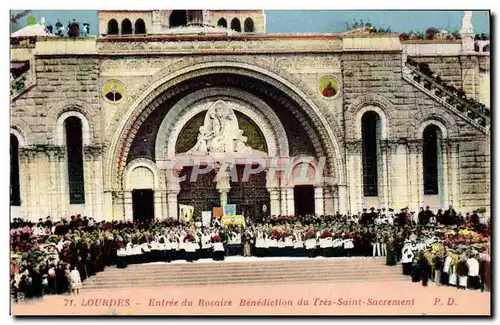 Cartes postales Lourdes Entree du Rosaire Benediction du Tres Saint Sacrement