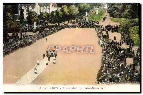 Cartes postales Lourdes Procession du Saint Sacrement