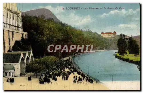 Cartes postales Lourdes Les Piscines et le Gave du Pau