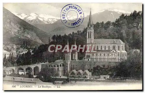 Cartes postales Lourdes La Basilique