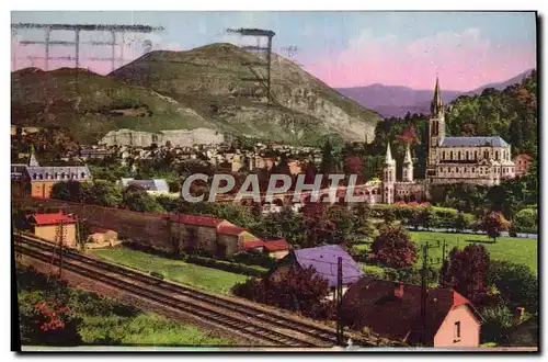 Cartes postales Lourdes Vue Generale Prise de la Route de Pau