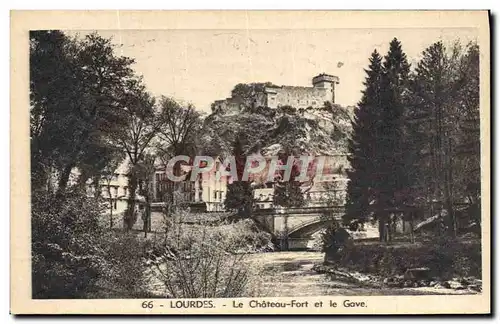 Cartes postales Lourdes Le Chateau Fort et la Gave