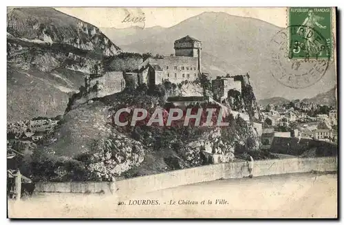 Ansichtskarte AK Lourdes Le Chateau et la Ville