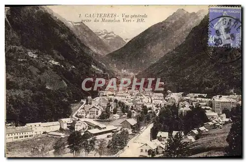 Cartes postales Cauterets Vue generale prise du Mamelon Vert