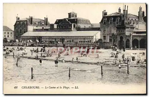 Cartes postales Cherbourg Le Casino et la Plage