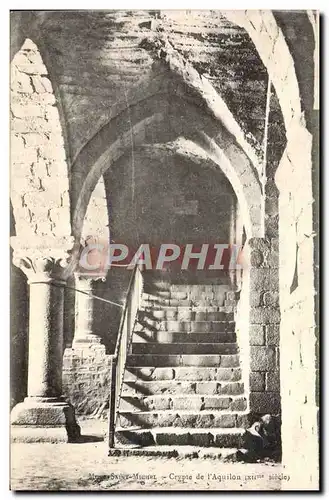 Ansichtskarte AK Le Mont Saint Michel Crypte de l&#39Aquilon