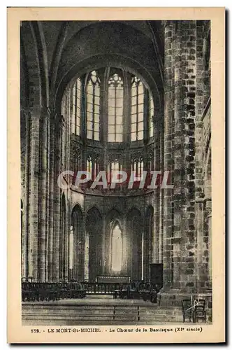 Cartes postales Mont St Michel Le Choeur de la Basilique