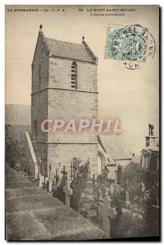 Cartes postales Mont St Michel L&#39eglise paroissiale Cimetiere