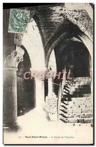 Cartes postales Mont St Michel La Crypte de L'Aquilon