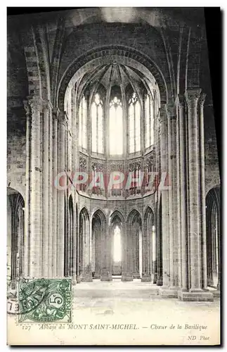 Cartes postales Mont St Michel Choeur de la basilique