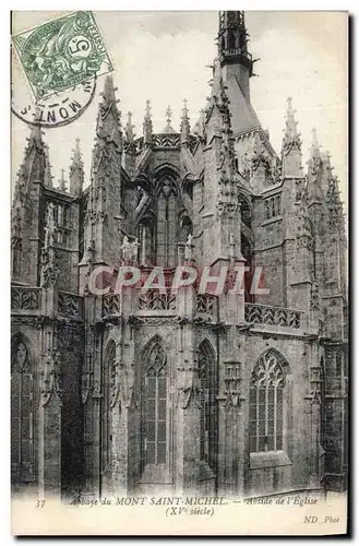 Ansichtskarte AK Mont St Michel Abside de L&#39Eglise